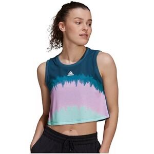 Farm Rio x adidas Tie-Dye Crop Tank Top in Teal, Pink &